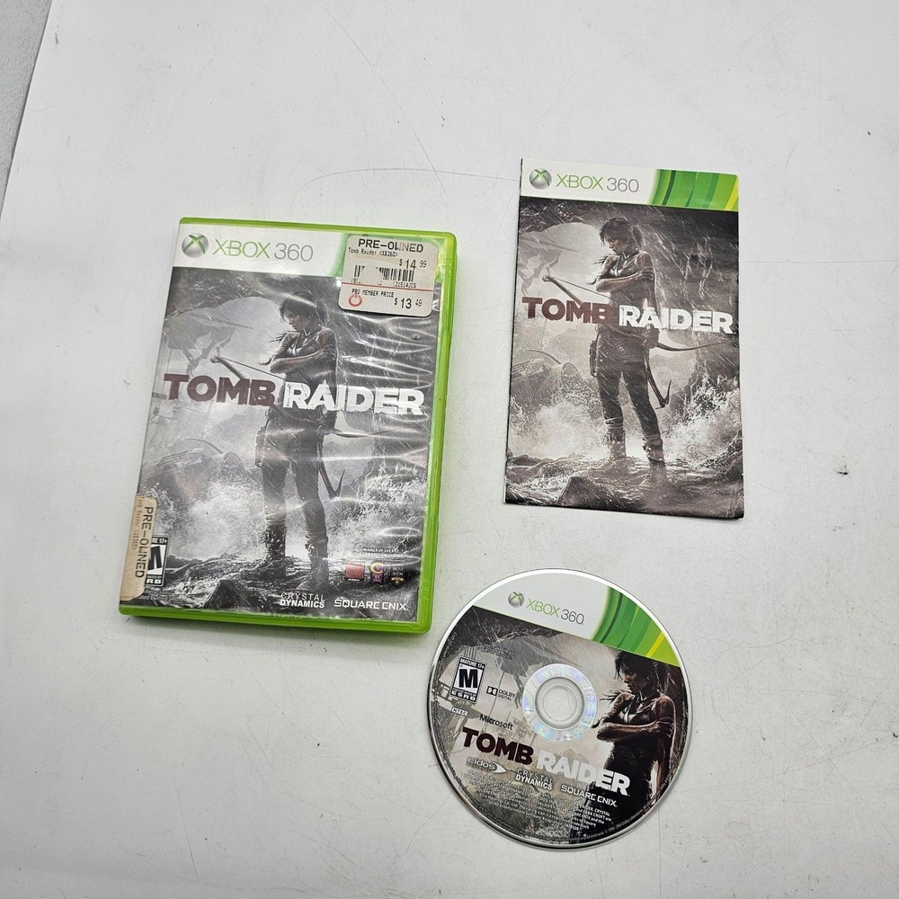 Tomb Raider Xbox 360 Video Game Complete CIB Manual Square Enix M NTSC 2013